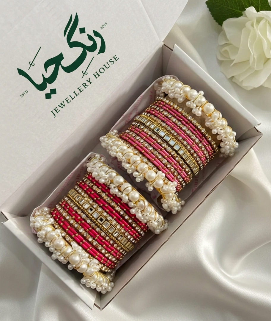 Roselle Thread Bangles – Elegant Handcrafted Set for Everyday & Festive Wear